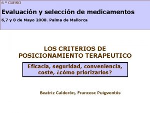 6 CURSO Evaluacin y seleccin de medicamentos 6