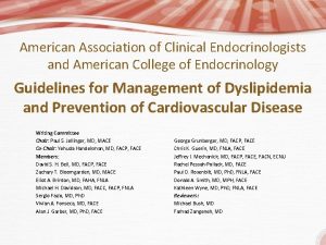 American Association of Clinical Endocrinologists and American College