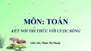 MN TON KT NI TRI THC VI CUC