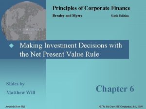 Principles of Corporate Finance Brealey and Myers u