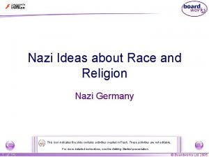 Nazi Ideas about Race and Religion Nazi Germany