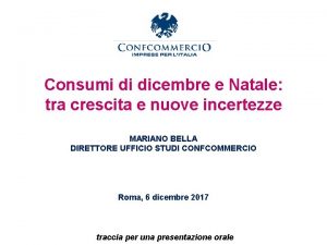 Consumi di dicembre e Natale tra crescita e