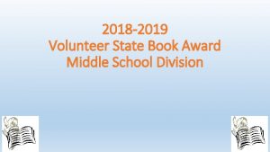 2018 2019 Volunteer State Book Award Middle School