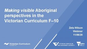 Making visible Aboriginal perspectives in the Victorian Curriculum