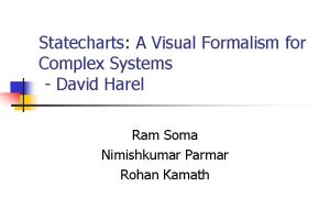 Statecharts A Visual Formalism for Complex Systems David