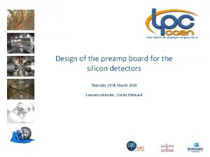 Design of the preamp board for the silicon