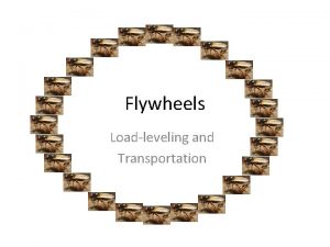 Flywheels Loadleveling and Transportation What is a Flywheel Flywheels Loadleveling and Transportation What is a Flywheel