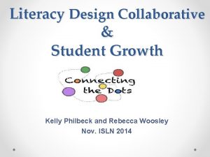 Literacy Design Collaborative Student Growth Kelly Philbeck and