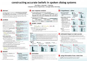 constructing accurate beliefs in spoken dialog systems Dan