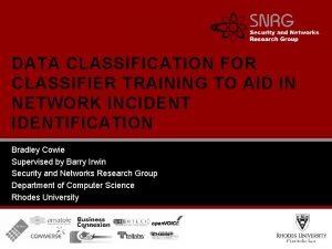 DATA CLASSIFICATION FOR CLASSIFIER TRAINING TO AID IN