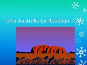 Terra Australis by Rebekah CH contents First Australians