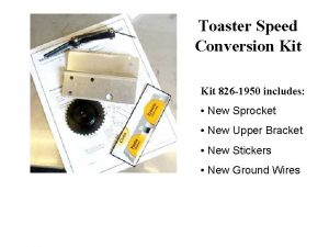 Toaster Speed Conversion Kit 826 1950 includes New