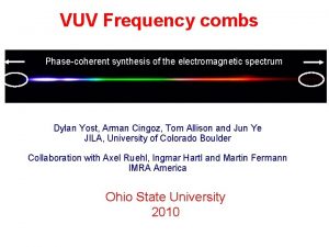 VUV Frequency combs Phasecoherent synthesis of the electromagnetic