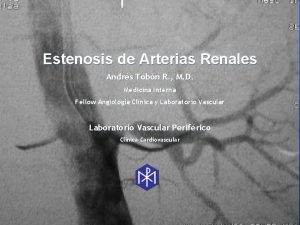 Estenosis de Arterias Renales Andrs Tobn R M