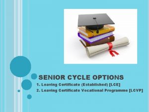 SENIOR CYCLE OPTIONS 1 Leaving Certificate Established LCE