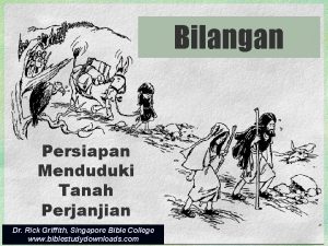 Bilangan Persiapan Menduduki Tanah Perjanjian Dr Rick Griffith