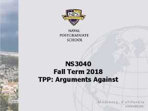 NS 3040 Fall Term 2018 TPP Arguments Against