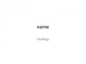 name Feelings I saw Inside Out I am