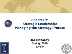 Chapter 2 Strategic Leadership Managing the Strategy Process