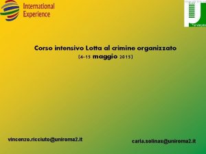 Corso intensivo Lotta al crimine organizzato 4 15