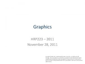 Graphics HRP 223 2011 November 28 2011 Copyright