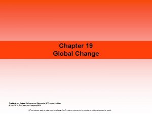 Chapter 19 Global Change Friedland Relyea Environmental Science