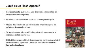 Qu es un Flash Appeal Un llamamiento que