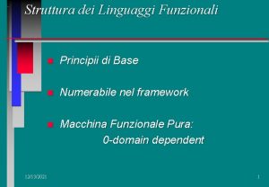 Struttura dei Linguaggi Funzionali 12132021 n Principii di