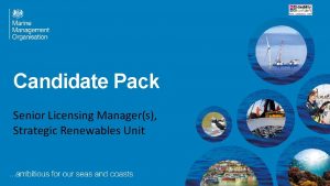 Candidate Pack Senior Licensing Managers Strategic Renewables Unit