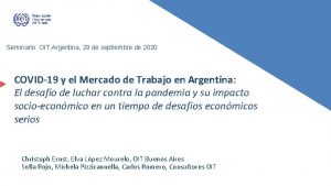 Seminario OIT Argentina 29 de septiembre de 2020