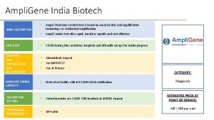 Ampli Gene India Biotech Amp EZ Real time