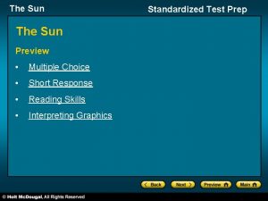 The Sun Preview Multiple Choice Short Response Reading