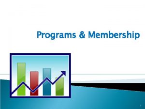 Programs Membership 1 Membership There is an inexplicable