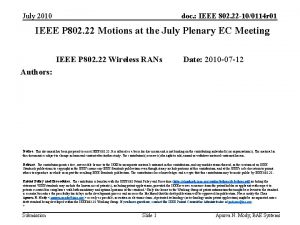 doc IEEE 802 22 100114 r 01 July