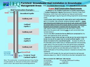 Factsheet Groundwater Well Installation in Groundwater Management Areas