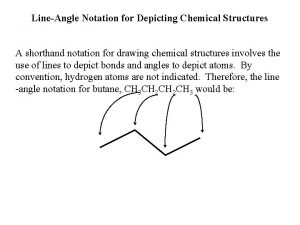 LineAngle Notation for Depicting Chemical Structures A shorthand