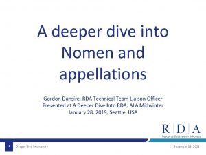 A deeper dive into Nomen and appellations Gordon