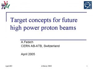 Target concepts for future high power proton beams