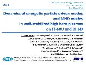 24 th IAEA Fusion Energy Conference 8 13