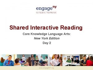 Shared Interactive Reading Core Knowledge Language Arts New