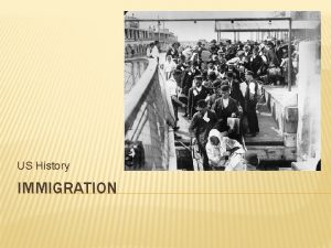 US History IMMIGRATION OLD IMMIGRANTS PRE1871 Northern Great