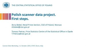 THE CENTRAL STATISTICAL OFFICE OF POLAND Polish scanner