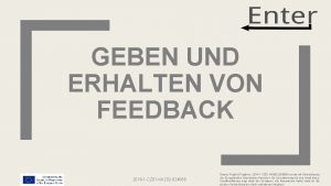 GEBEN UND ERHALTEN VON FEEDBACK 2016 1 CZ