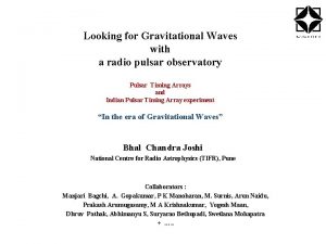 Looking for Gravitational Waves with a radio pulsar