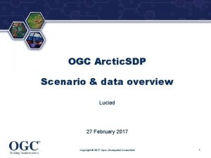 OGC Arctic SDP Scenario data overview Luciad 27