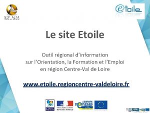 Le site Etoile Outil rgional dinformation sur lOrientation