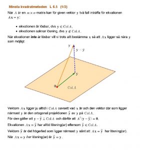 Minsta kvadratmetoden L 6 5 12 Minsta kvadratmetoden