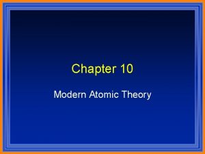 Chapter 10 Modern Atomic Theory Greek Idea Democritus