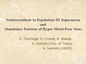 Nucleosynthesis in Population III Supernovae and Abundance Patterns