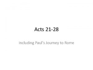 Acts 21 28 Including Pauls Journey to Rome